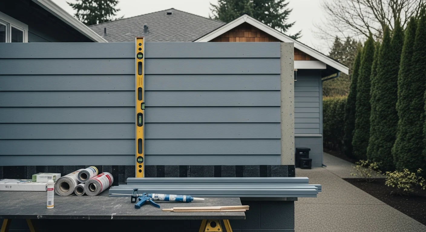 New residential siding installed on home exterior